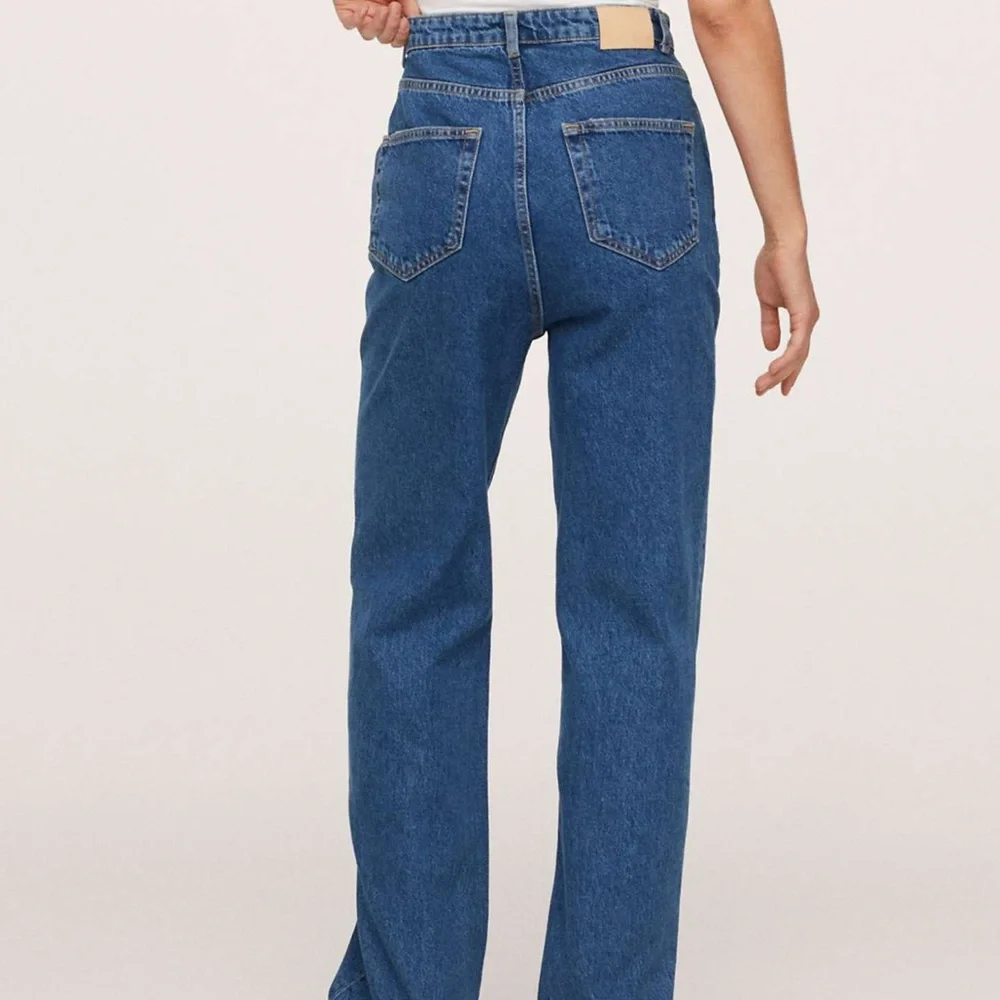 MNG Denim Blue Straight Leg Women's Jeans - Picture 3 of 10